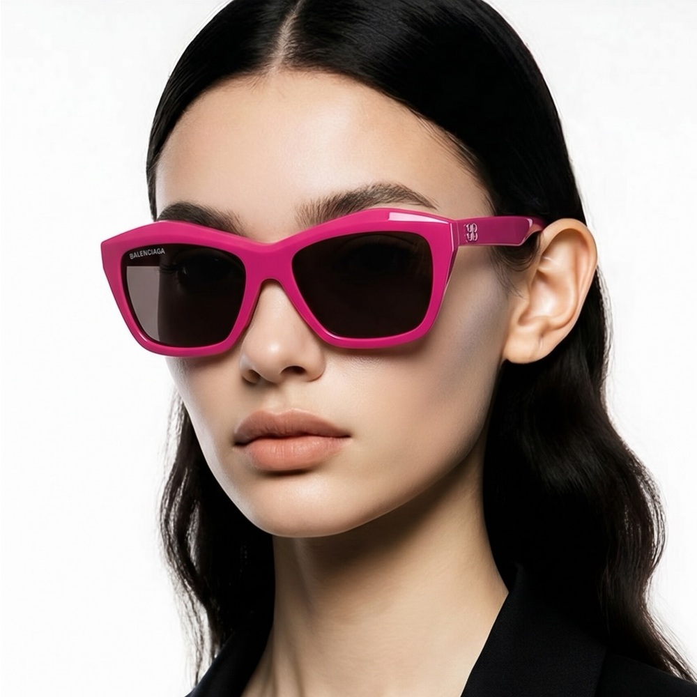 🕶️ New Authentic Balenciaga BB0216S 003 Fuchsia Sunglasses